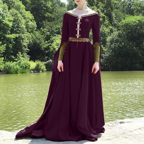 Women's Medieval Costume Cosplay Gothic Vintage Court Victorian Clothing Long Floor Strapless Fall Dress Costume S 5XL| | - AliExpress Baratheon Dress, Historical Dresses Medieval, Black Medieval Dress, Cosplay Dresses, Victorian Cosplay, Dress Medieval, Corset Skirt, Gothic Vintage, Royal Dresses