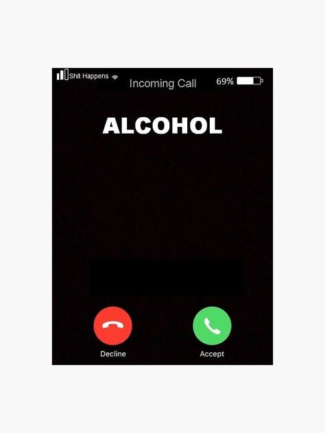 "Alcohol is Calling" Sticker by Miavk1 | Redbubble Alcohol Is Cool But Have You Ever, Drinking Stickers, Alcohol Stickers, Drinking Stickers Alcohol, Beer Pong Table Designs, Alcoholic Memes Funny, Alcohol Memes, Beer Pong Tables, Beer Pong