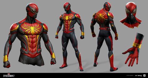 ArtStation - Aurantia Suit Noir Spiderman, Marvel Universe Art, Spiderman Images, Spider Man Ps4, Marvel Concept Art, Spiderman Suits, Aztec Warrior, Iron Spider, Spiderman Artwork