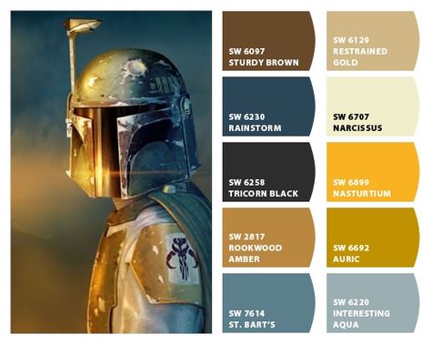 Mandalorian Color Palette, Star Wars Color Palette, Boy Room Paint Colors, Nerdy Room, Boys Room Paint Colors, Boy Room Paint, Star Wars Bedroom, Baby Boy Room, Star Wars Colors