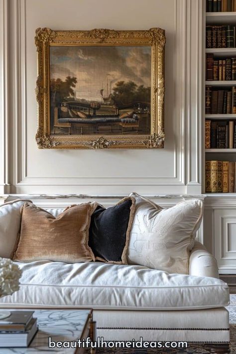 Old Money Studio Apartment, Vintage Activities, Moody Neutrals, French Living Room, French Style Living Room, Leamington Spa, Elegant Interiors, Apartment Inspiration, Living Room Inspo