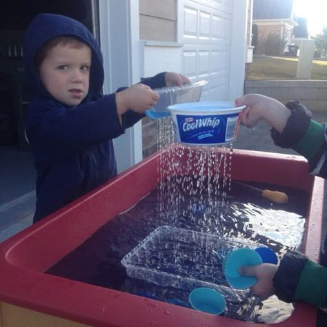 Sound Sensory Bin, Spring Weather Activities Preschool, Rain Sensory Bin, Spring Weather Activities, Waterplay Ideas, Water Theme Preschool, Rain Cycle, Weather Activities Preschool, Weather Activities For Kids