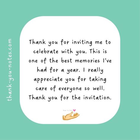 Thank You For The Invitation Notes Thank You For Dinner, Best Thank You Message, The Invitation, Thank You Messages, I Really Appreciate, Dinner Invitations, Appreciate You, Thank You Notes, Best Memories