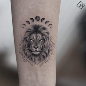 Small Lion Tattoo For Women, Small Lion Tattoo, Mastectomy Tattoo, Tatoo Inspiration, Symbol Tattoo, Witch Tattoo, Tattoo Now, Dad Tattoos, Symbol Tattoos