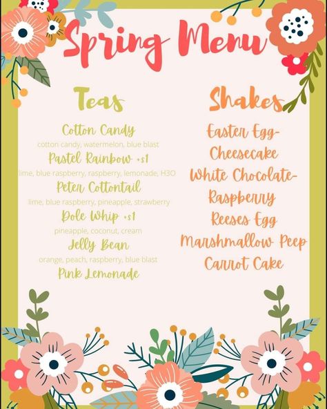 Spring Herbalife Teas, Spring Loaded Teas, Easter Herbalife Tea, Easter Loaded Tea Recipes, Herbalife Bar Ideas, Easter Loaded Tea, Herbalife Flavors, Spring Drinks, Herbalife Teas