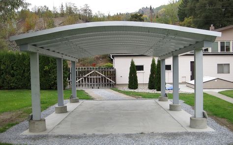 Cantilever Carport, Metal Carport Kits, Metal Storage Buildings, Carport Prices, Modern Carport, Carport Ideas, Diy Carport, Carport Patio, Carport Kits