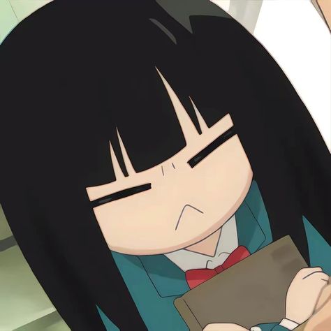 An Anime, Black Hair, Cell Phone, Hair, Anime, Black, Kawaii