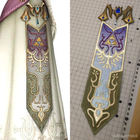 Zelda's tabard sewing guide — Atelier Heidi Princess Zelda Costume, Zelda Pattern, Zelda Diy, Zelda Costume, Sewing Guide, Link Cosplay, Princesa Zelda, Zelda Cosplay, Tiny Jewelry