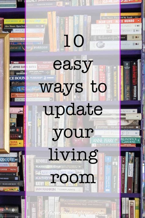 I love these budget-friendly ways to update your living room. They're a fast and easy way to do a living room makeover without spending a lot of time and money. #fromhousetohome #livingroom #homedecor #interiordesigning How To Lighten Up A Dark Living Room, Easy Living Room Makeover, Easy Living Room Decor, Living Room Makeover Ideas, Installing Light Fixture, Living Room Upgrades, Bookshelf Lighting, Cheap Living Room Decor, House To Home