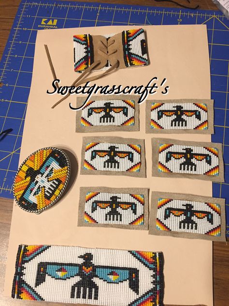 Beaded Thunderbird Pattern, Loom Animals, Beaded Belts, Beading Designs, Loom Designs, Seed Bead Bracelet Patterns, Native American Beadwork Patterns, Beaded Designs, Beading Loom