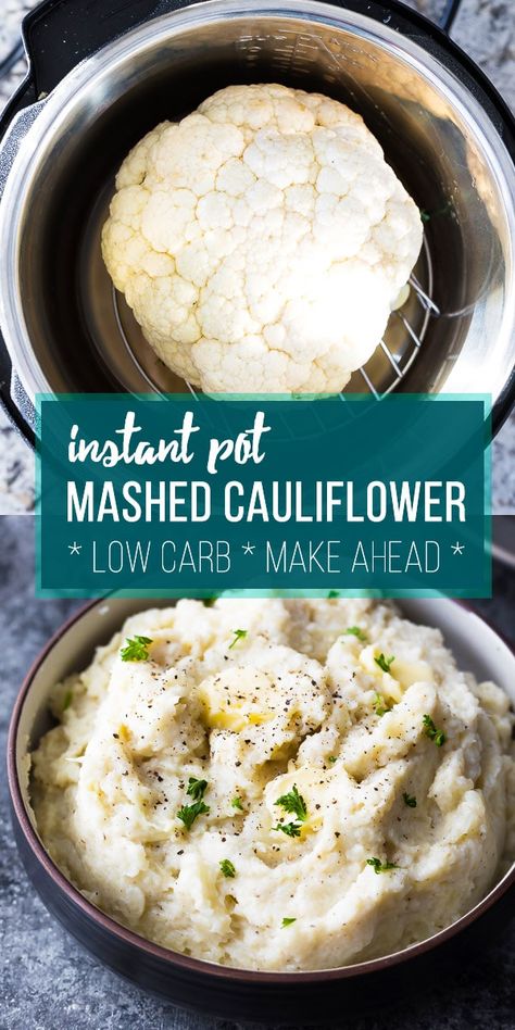 Creamy Parmesan Instant Pot mashed cauliflower is a healthier, low carb alternative to mashed potatoes. Prep it in the Instant Pot for an easy holiday side dish. #sweetpeasandsaffron #instantpot #lowcarb #cauliflower #easter #thanksgiving #holidays #sidedish via @sweetpeasaffron Carb Alternatives, Creamy Parmesan, Healthy Instant Pot Recipes, Eggplant Parmesan, Easy Instant Pot Recipes, Instant Pot Dinner Recipes, Mashed Cauliflower, Insta Pot, Instapot Recipes