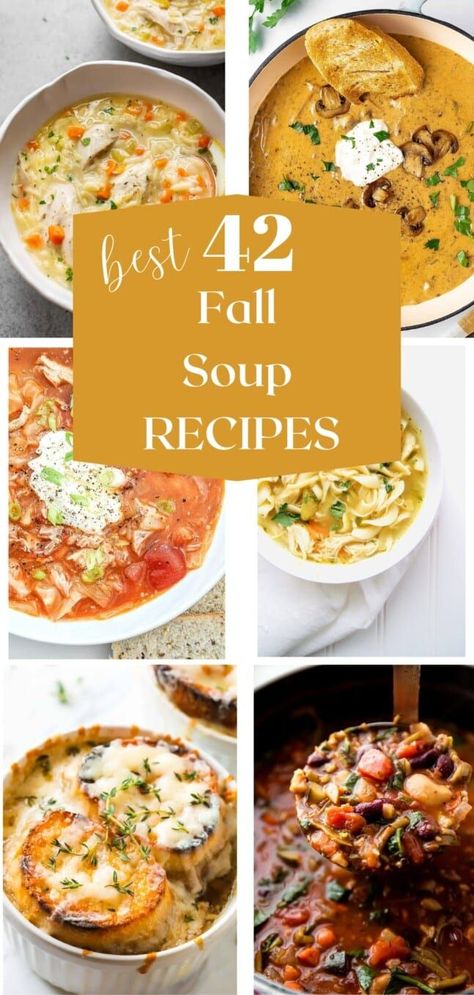 As the weather gets chilly, warm up by making and enjoying these comforting and hearty soups that are autumn in a bowl. There are also ideas for what to serve with these delicious depth of flavor soups. Fall Soup And Sandwich, Lo Carb Recipes, Fall Soup, Fall Soup Recipes, Bread Bowl, Fall Soups, Bread Bowls, Recipe Roundup, Soup And Sandwich