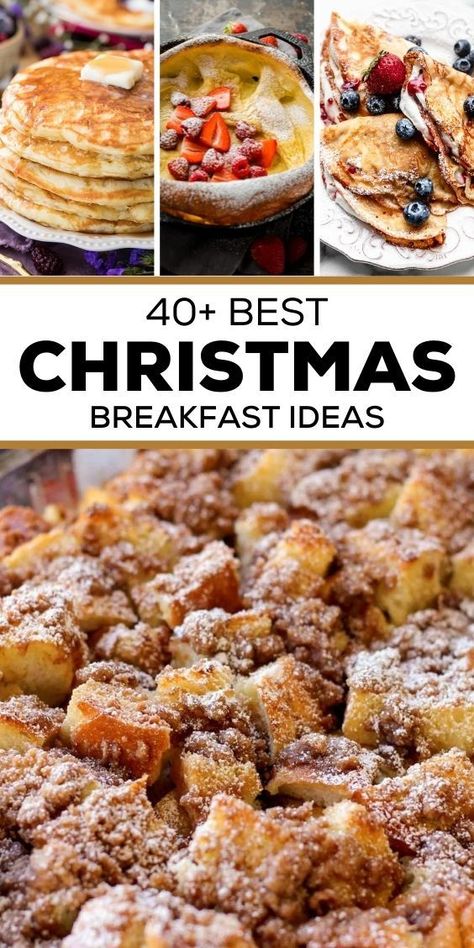 Make the season special with easy Christmas breakfast ideas! Prepare ahead to savor delightful brunch dishes without kitchen chaos. Check out these festive recipes! #ChristmasBreakfastIdeas #MakeAheadBrunch Good Food For Breakfast, Christmas Breakfast Frittata, Memorial Brunch Ideas, Christmas Breakfast Ideas Without Eggs, Epic Breakfast Ideas, Prepare Ahead Christmas Breakfast, Easy Pre Made Breakfast Ideas, Christmas Brunch Sweet Recipes, Christmas Morning Recipes Make Ahead