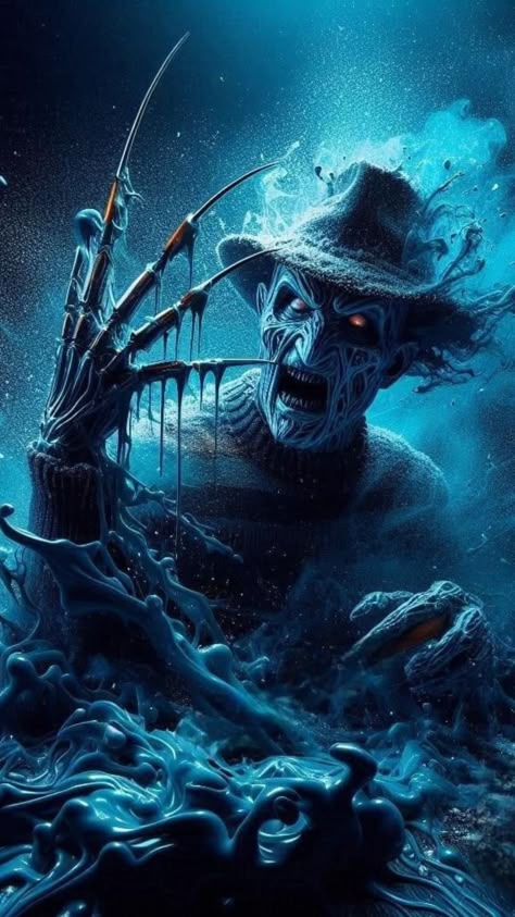 Dark And Scary Wallpapers, Horror Cartoon Wallpaper, Freddy Krueger Background, Horror Villains Wallpaper, Horror Movies Art, Horror Movie Wallpaper Iphone, Scary Movie Art, Horror Movies Wallpaper, Freddy Krueger Wallpaper