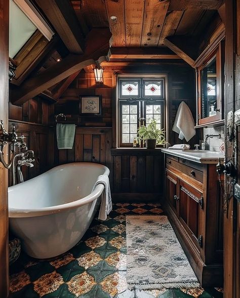 Manor Interior, Cabin Bathrooms, Tiny Cabins, Small Farmhouse, Green Forest, Forest House, Dream House Interior, Rustic Cabin, Cabin Homes