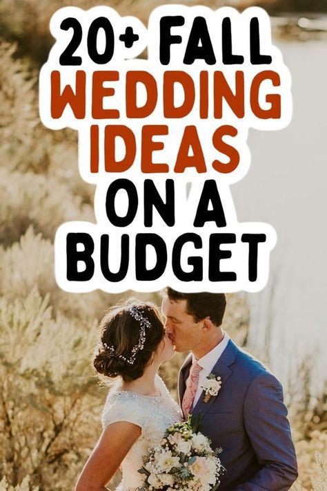 If you’re in the midst of planning a fall wedding and trying to do it on a budget, then you are in the right place! Weddings can get very expensive quickly, so I’ve compiled a list of over 20 fall wedding ideas on a budget that will still look really beautiful and elegant. Rustic Fall Wedding On A Budget, Wedding For 20 People, Fall Yard Wedding Ideas, Beautiful Weddings On A Budget, Weddings Under 50 People, Inexpensive Fall Wedding Ideas, Fall Indoor Wedding Ideas, Speak Easy Wedding Ideas, Fall Wedding On A Budget Diy