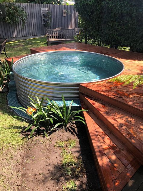 Stock Pools, Tank Pools, Ideas Habitaciones, Tank Pool, Stock Tank Pool, Round Pool, Small Pool Design, Stock Tank, Swimming Pools Backyard