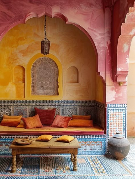 Moroccan Color Scheme, Moroccan Design Pattern, Marocco Interior, Moroccan Color Palette, Moroccan Colors, Riad Marrakech, Victorian Colors, Moroccan Theme, Colorful Wall Hanging