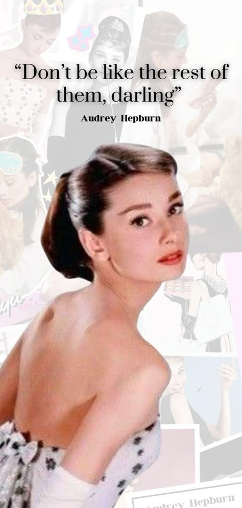 *Free download*Audrey Hepburn quotes & wallpaper - aesthetic + classy Audrey Hepburn Cat Eye, Audrey Hepburn Beauty Tips, Aubrey Hepburn Wallpaper, Feminine Quotes Classy, Aubrey Hepburn Aesthetic, Modeling Wallpaper, Mavis Outfit, Aubrey Hepburn Quotes, Audrey Quotes