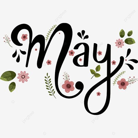 May Clipart, May Lettering, May Month, May Bullet Journal, Month Stickers, Easter Wallpaper, Flowers Vector, Gold Christmas Decorations, Calendar Wallpaper