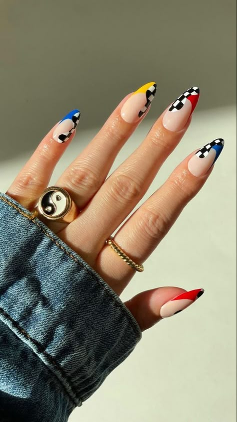 Racing Nails, Nails And Rings, Grad Nails, Nail Glam, Swirl Nails, Fab Nails, Thanksgiving Nail Designs, Nails Trend, Dope Nail Designs