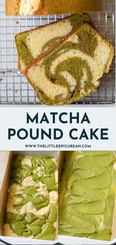 Matcha pound cake is moist, soft, and flavorful. Perfect for any occasion or a sweet escape. Indulge guilt-free! Tea Cake Ideas, Cucumber Cake, Fruity Baking Recipes, Savory Matcha Recipes, Recipes With Matcha, Matcha Pound Cake, Matcha Recipe Desserts, Matcha Loaf, Matcha Cake Recipe