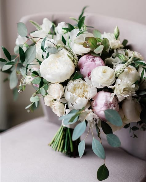 Pink Peony Bouquet Wedding, White Peony Bouquet Wedding, Garden Style Bouquet, Pale Pink Weddings, East Lansing Michigan, White Peonies Bouquet, Pale Pink Peonies, Pink Peonies Bouquet, Bridal Bouquet Summer