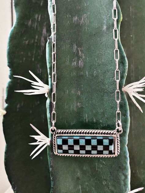 Approx: 18" Lobster claw closure with extending hooks Lead & nickel compliant Western Bar Necklace, Bar Necklace Ideas, Western Fashion Jewelry, Rodeo Jewelry, Navajo Turquoise Jewelry, Silversmithing Jewelry, Casual Country Outfits, Cowgirl Accessories, Navajo Pearls