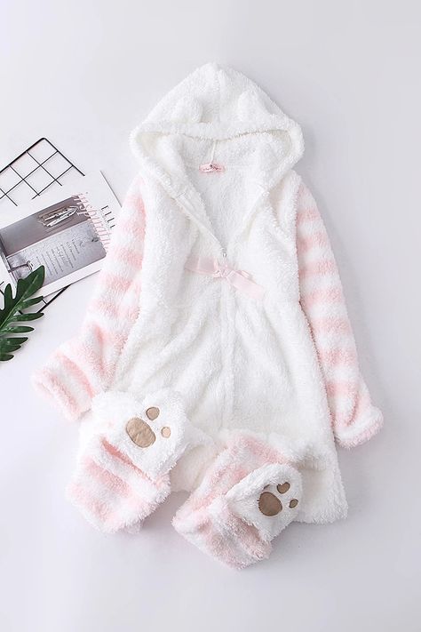 Japanese Winter Women Onesie Pajamas Kawaii Cat Lovely Ear Long Sleeve Pink One Piece Sleepwear Female Casual Cute Homewear Girl| | - AliExpress Kawaii Sleepwear, Pajamas Kawaii, Japanese Winter, Kawaii Pajamas, Cat Onesie, Pink Onesie, Cat Pajamas, Pink One Piece, Onesie Pajamas