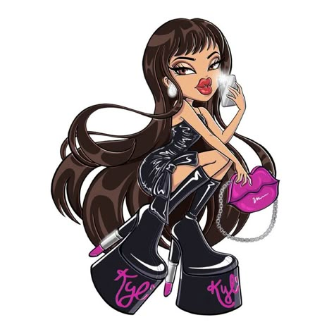 Bratz Art, Bratz Characters, Bratz Doll Outfits, Arte Grunge, Bratz Girls, Doll Aesthetic, Kylie Jenner Outfits, Z Arts, Jenner Outfits