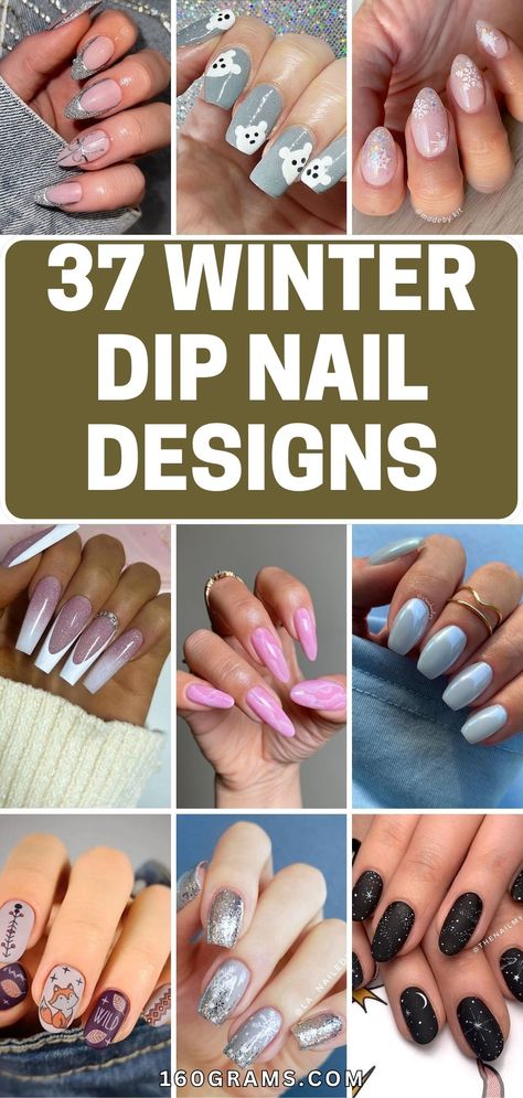 Save this pin for the trendiest winter nail designs that will elevate your style game! Explore stunning dip nail ideas and get inspired for the season. #WinterNailDesigns #NailInspiration #ChillVibesFashion Powder Dipped Nail Ideas, Dip Powder Nails With Designs Winter, Sns Winter Nails Ideas, Powdered Nail Ideas, December Nails Dip Powder, Dipped Nails Ideas Winter Ombre, Dec Nails Art Designs, Holiday Dip Powder Nails, Snowflake Dip Nails