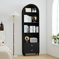 Arched Bookshelf, Display Storage Cabinet, Storage Bookcase, Tall Bookcase, Tall Bookcases, Modern Books, Living Room Cabinets, Display Storage, Book Display