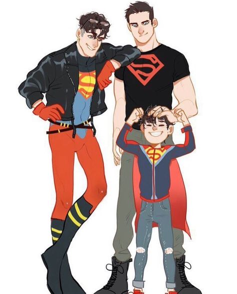 Superboys (Superman's clone, Conner Kent & Jon Kent) Superboy Fanart, Math Comics, Comics Ideas, Drawing Marvel, Conner Kent, Super Boy, Jon Kent, Draw Comics, Super Family