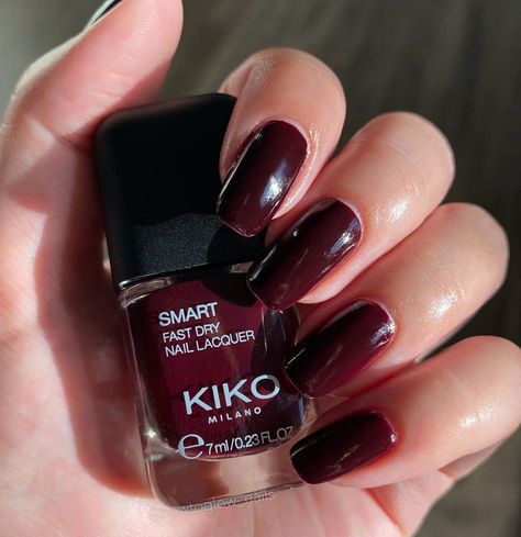 Kiko Nail Polish, Aura Red, Kiko Cosmetics, Nail Laquer, Dry Nails Fast, Fall Nail Polish, Nail Polish Colors Fall, Kiko Milano, Soft Makeup