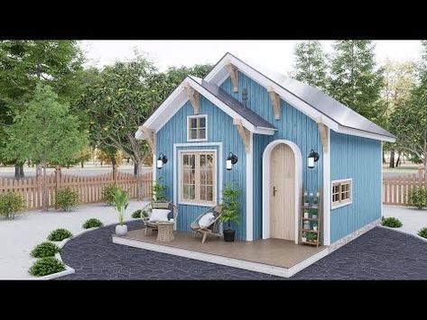 (3) 16ft x 20ft ( 5x6 m ) Charming Tiny Design ! Smart Floor Plan - YouTube 16 X 20 Tiny House Floor Plans, 16x20 Tiny House Floor Plans, 12 X 24 Floor Plans, Witchy Cottage, Tiny House Floor Plans, Tiny House Design, House Floor Plans, Tiny House, Floor Plans