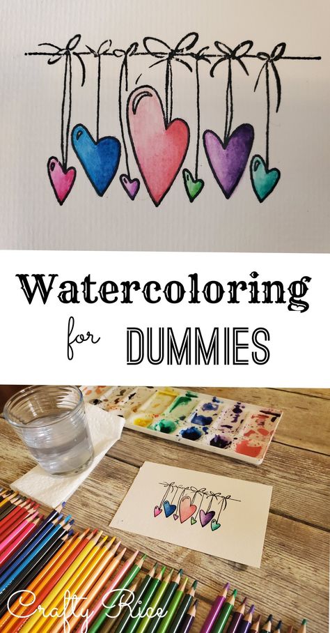 Step by  step watercolor, how to paint if you can't draw, if you can color then you   can paint with watercolor, painting tutorial, watercoloring is as easy as   coloring with colored pencils, learn how to paint with watercolor. You can master watercolor painting even if you can't draw, if you can color then you can paint with watercolor pencils, Watercolor supplies, What to do with all those stamps, using waterproof archival ink, watercolor tecnhiques, using stamps with watercolor, How To Paint With Watercolor Pencils, Water Color Pencil Easy, Watercolour Pencil Art Easy, How To Watercolor Pencils, Watercolor Art Dog Easy, Watercolor With Stamps, Learning To Paint With Watercolors, Pen And Watercolor Tutorial, Simple Watercolor Pencil Ideas