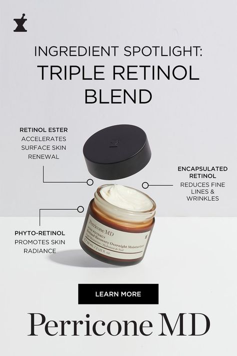 The High Potency Retinol Recovery Overnight Moisturizer features the Triple Retinol Blend, a blend of encapsulated retinol, retinol ester & phyto-retinol helps deliver the look of collagen-rich skin and visibly reduce fine lines & wrinkles by accelerating surface skin exfoliation & renewal. Naturally derived, this blend features all highly stable forms of retinol for effective delivery & absorption. What Is Retinol, Health Benefits Of Collagen, Vegan Probiotics, Beauty Skin Quotes, Wrinkle Remedies, Skincare Branding, Beauty Ad, Beauty Products Photography, Aging Cream