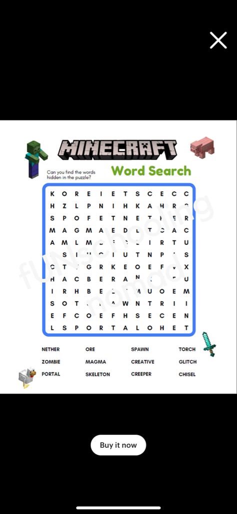 PDF download of minecraft word search Minecraft Word Search, Minecraft Printable, Camp Verde Arizona, Minecraft Printables, Word Search Printables, Printables For Kids, Camping With Kids, Remote Work, Pdf Download