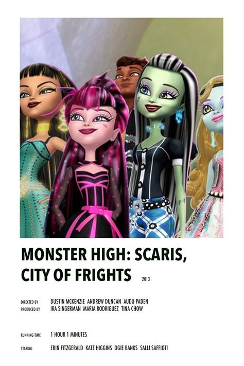 Monster High Movies List, Monster High Movies, High Movies, Mh Wallpaper, Kate Higgins, Monster High Room, Retro Room Ideas, Movie Character Posters, Hello Kitty Merchandise