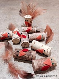 xoxo Grandma: Turkey Name Card Holders - Recycle Cork Project Snf Activities, Winterfest Ideas, Cork Animals, Wine Cork Birdhouse, Turkey Wreath, Cork Ideas, Wine Cork Diy Crafts, Wine Cork Projects, Cork Crafts Diy