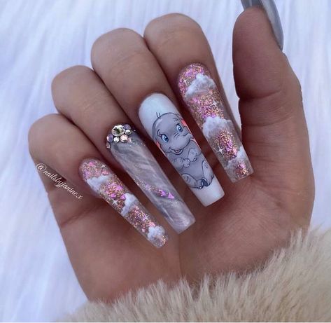 Dumbo Nails, Coffen Nails, Marvel Nails, Hippie Nails, Say Something Nice, Makeup And Beauty Blog, Stiletto Nails Designs, Something Nice, Disney Nails