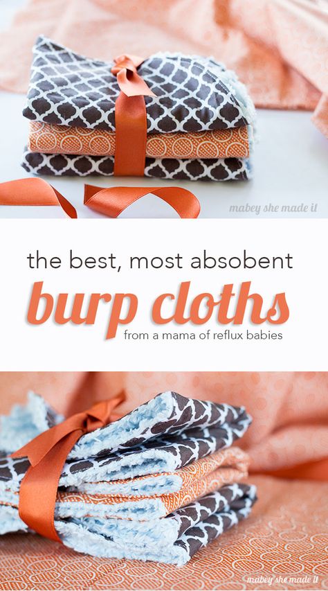 The Best, Most Absorbent Burp Cloths Ever • Mabey She Made It Burp Cloth Tutorial, Burp Cloths Diy, Burp Cloth Patterns, Easy Baby Blanket, Burp Rags, Diy Bebe, Costura Diy, Baby Sewing Projects, Pete The Cat