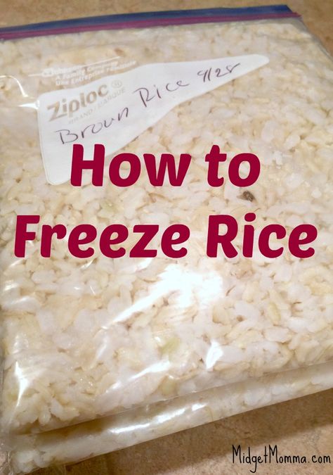 Can You Freeze Fresh Mushrooms, Rice Freezer Meals, Freezer Side Dishes, Freeze Cooked Rice, Precooked Freezer Meals, Freezer Rice, Freezing Rice, Freeze Rice, Rice Microwave