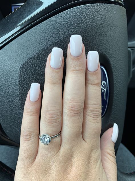 DND White Bunny over acrylic Dnd Gel Polish White, Dnd White Polish, White Bunny Nail Polish, Dnd Milky White Polish, White Bunny Dnd, Bunny Nail Color, Gel Nails White, Dnd Nails, Ombre Gel Nails