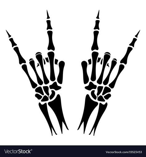 Metal Horns, Petit Tattoo, Skeleton Drawings, Hand Symbols, Heavy Metal Art, Silhouette Clip Art, Silhouette Stencil, The Skeleton, Silhouette Png