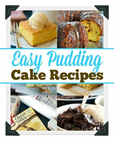 Here are some easy pudding cake recipes to make at home! Using cake mix or completely homemade they are super moist and one of our favorite desserts! #pudding #cake #dessert #recipe #easy #cakes Pudding Cake Recipes, Desserts Pudding, Easy Pudding, Banana Recipes Overripe, Strawberry Banana Bread, Banana Coffee Cakes, Easy Cakes, Easy Puddings, Recipes To Make At Home