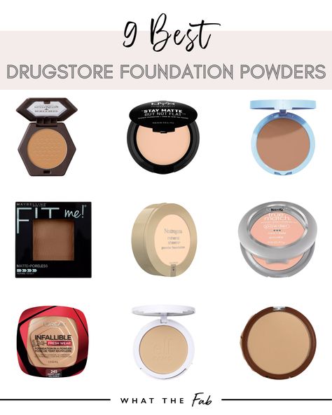 Best Drugstore Powder Foundation, Powder Foundation Routine, Drugstore Powder Foundation, Best Cream Foundation, Drugstore Powder, Foundation For Pale Skin, Full Coverage Powder Foundation, Best Powder Foundation, Best Drugstore Foundation