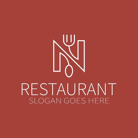 Restaurant Logo, Restaurant Logo Design, Letter N, Logo Restaurant, Premium Vector, Graphic Resources, Logo Design, Restaurant, ? Logo