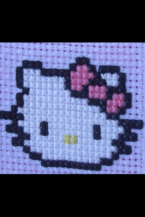 Sanrio Cross Stitch, Cross Stitch Hello Kitty, Hello Kitty Cross Stitch, Hello Kitty Lego, Kitty Cross Stitch, Hello Kitty Embroidery, Hello Kitty Games, Hello Kitty Bow, Small Cross Stitch