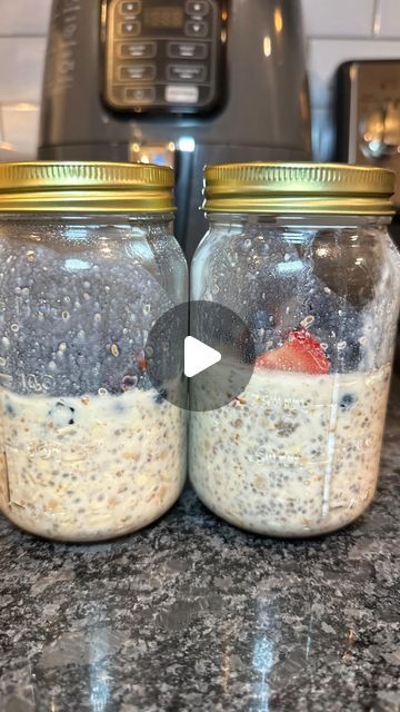 Oats Jar Overnight, Healthy Over Night Oats In A Jar, Oatmeal Overnight Recipe Jars, Overnight Oats Weight Gain Recipe, Over Night Oats In A Jar Recipe, Over Night Oats Healthy, Over Night Oats In A Jar, How To Make Overnight Oats, Overnight Oats Mason Jar